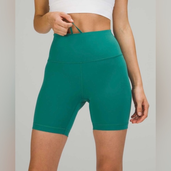 Lululemon Wunder Train High-Rise Short 6" in Teal Lagoon - Picture 3 of 7